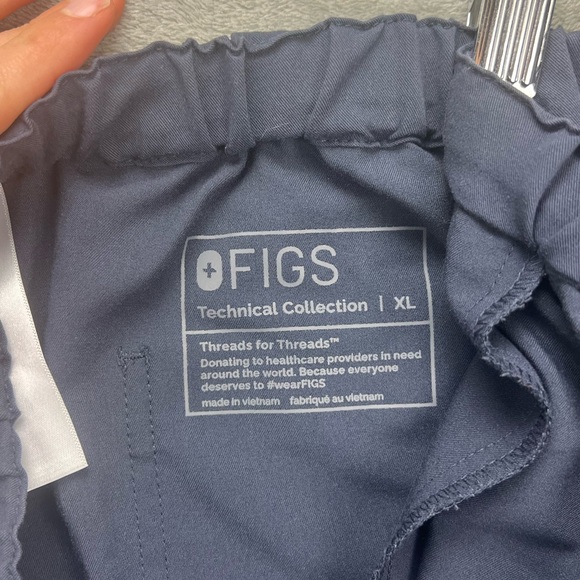 FIGS Slim Pisco Basic Scrub Pants Men’s Gray Blue Drawstring FM4500 Sz XL - Picture 2 of 7